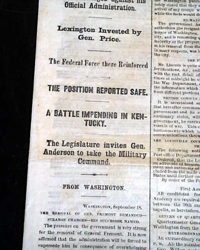 Confederate Gen. JOSEPH E. JOHNSTON Post Battle of Bull Run 1861 Civil War News - Foto 2 di 6