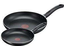 Tefal Taste Twin Frying Pan Set 20cm & 28cm Non Stick Aluminium Pans Thermo Spot
