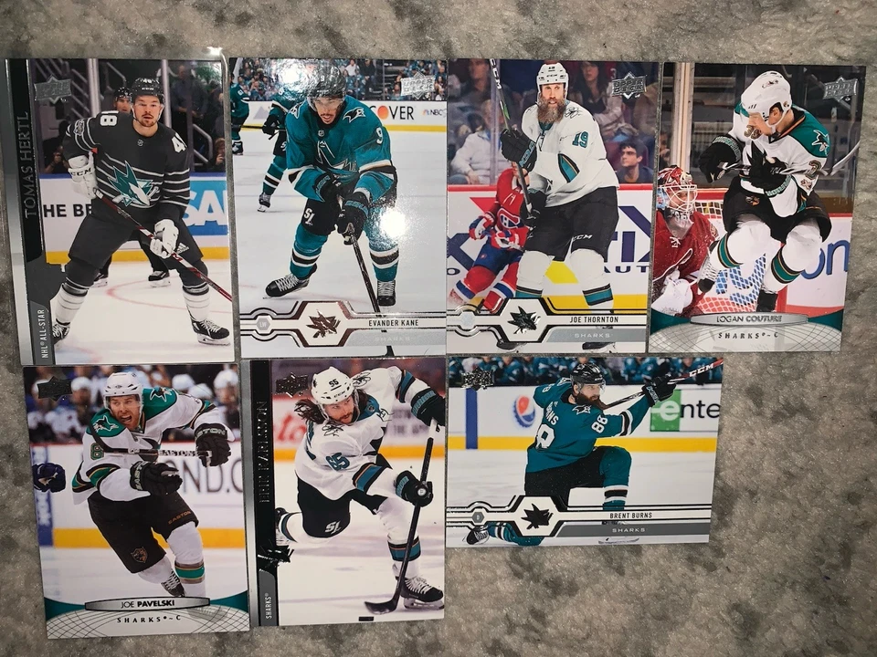 Lote de 15 cartões San Jose Sharks incluindo autenticação de novato Gushchin 0886/1299 - Imagem 2 de 2
