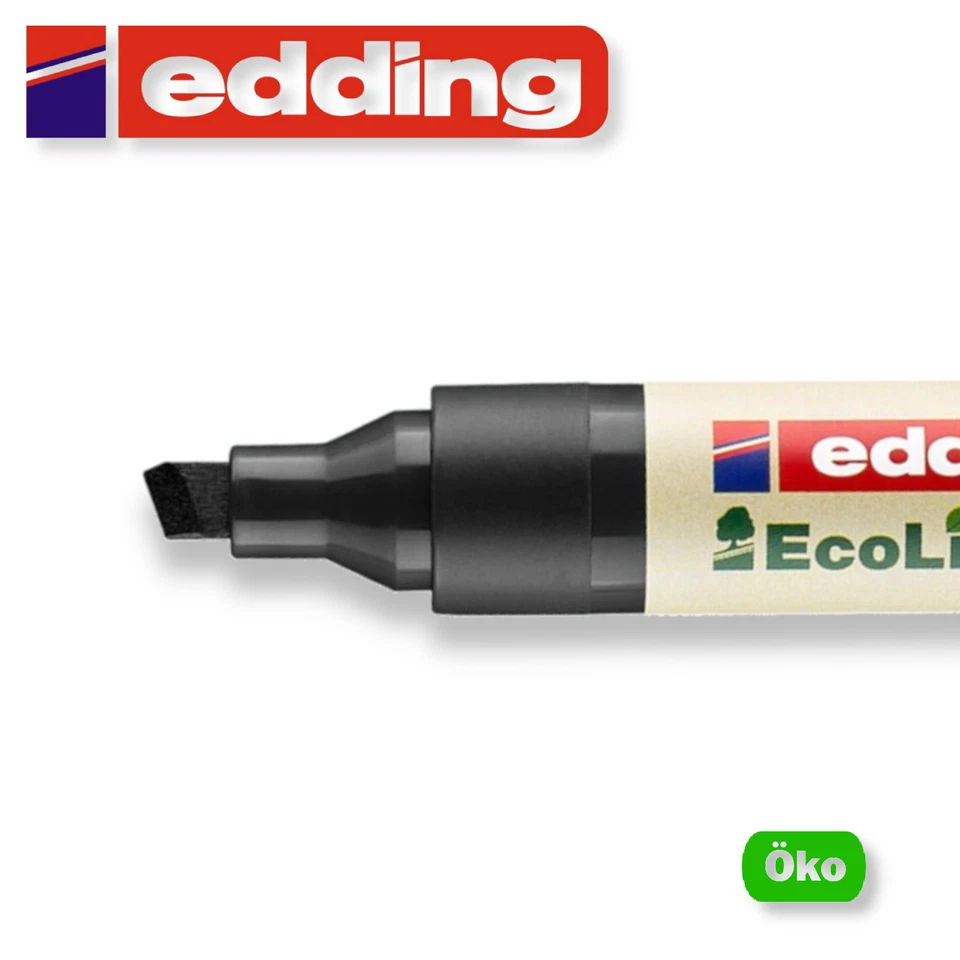 Edding 22 schwarz Permanent Marker EcoLine Stift wasserfest - Bild 2 von 2