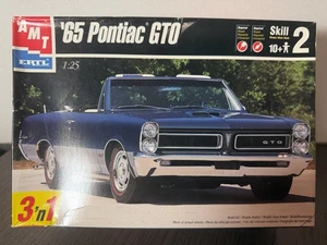 1/25 Amt/ertl '65 Pontiac Gto 3' N 1 Kit modèle en plastique- Nouveau dans la boîte ouverte