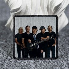 AC-DC Patch Sew/Iron on with Embroidered Border for Hats, Shirts.