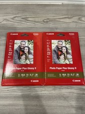 Canon Pixma PP-201 Photo Paper Plus Glossy II 5"x7" 20 Sheets - Lot Of 2