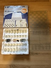 Backgammon - Schach - Dame/ Spielfelder Und Figuren Aus Glas
