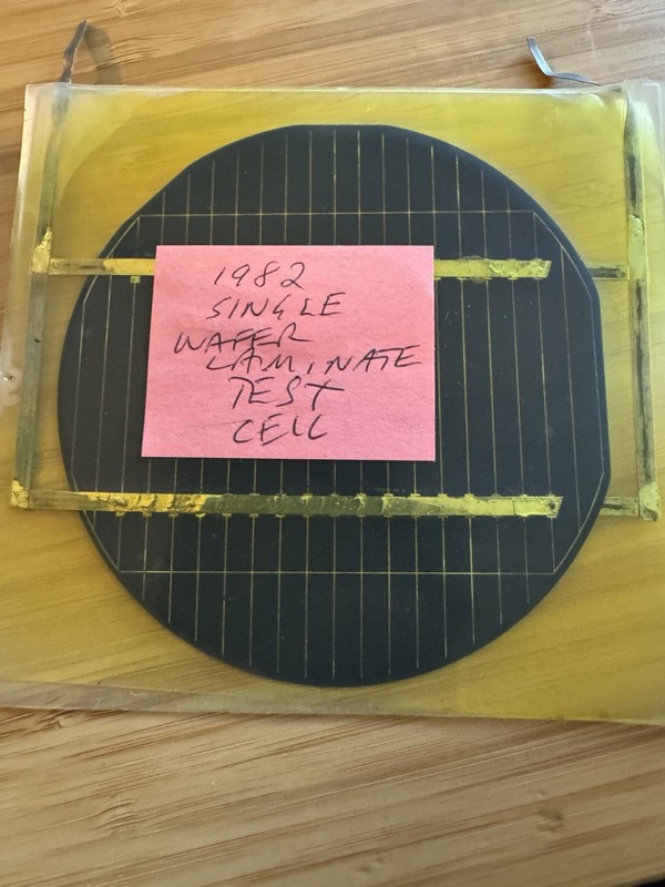 1982 Single Wafer Laminate Test Cell Silicon Wafer 4 in Gold Film