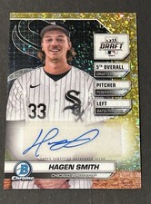 2024 Bowman Chrome Draft Night Hagen Smith Auto Gold /50