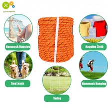 1/2" 150' Breaking Strength 6180Lbs Bull Rope Double Braid Polyester Rope Orange