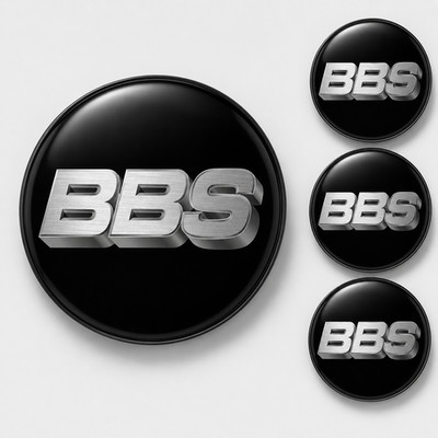 BBS Nabendeckel Aufkleber 3D Emblem Felgenaufkleber 4er Set