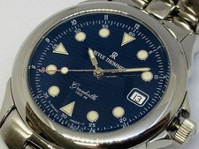 REVUE THOMMEN Granville Quartz Cadran Noir Date 150M 34mm Métal Bracelet Homme