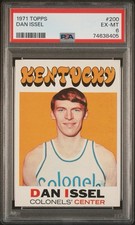 Graded 1971 Topps Dan Issel 200 Rookie Basketball Card PSA 6 EX-MT Well Centered