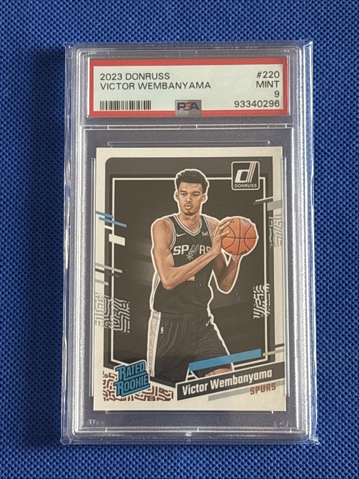 2023 Panini Donruss #220 Victor Wembanyama PSA 9 RC Rookie San Antonio Spurs 🔥
