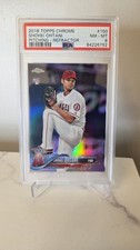 2018 Topps Chrome  Refractor Pitching #150 Shohei Ohtani RC Rookie NM-Mint PSA 8
