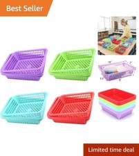 Versatile 20-Pack Stackable Storage Baskets - Lightweight  Moisture-Resistant