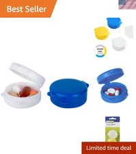 On-The-Go Pill Organizer, 2-Pack with Secure Snap Lids - Ideal for Daily Use