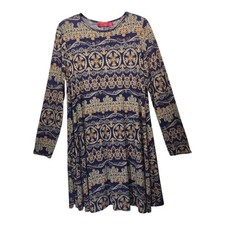 Boohoo Women's A-Line Stretchy Striped Pattern Dress Size 14