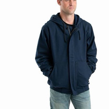 Berne FR Zip Hoodie Medium Navy Blue Flame Resistant HRC2 Workwear Thermal