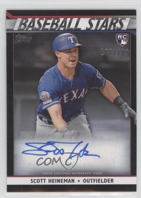 2020 Topps Update Baseball Stars Black 198/199 Scott Heineman Rookie Auto RC d4v