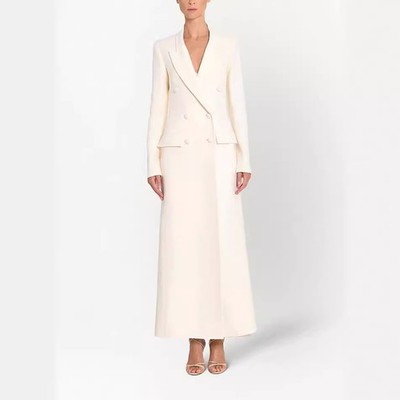 Womens Maxi Long Full Length Coats Trench Jackets Double Breasted Formal Clothes