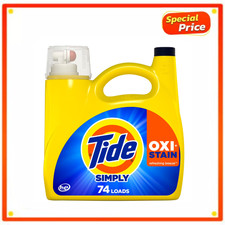 1pk Tide Simply Oxi Boost Liquid Laundry Detergent, Refreshing Breeze, 105 fl oz 0.12 per gallon