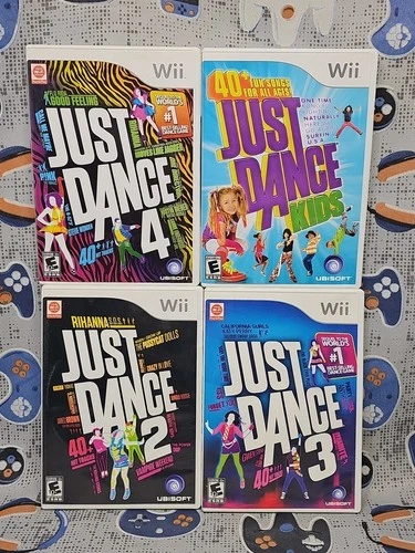 Just Dance 2/3/4/Kids (Nintendo Wii) CLEANED & TESTED ALL DISC CIB VG