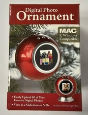 Digital Photo Ornament, Holds 60 Photos, 2MB Storage, USB Cable, 1.5" LED
