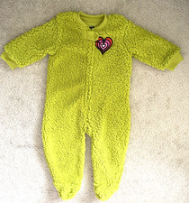The Grinch Baby Boy Girl Pajamas Footed Sleeper Fleece Size 18 Months