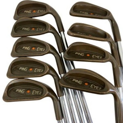 PING EYE2 Beryllium Copper Iron Set 9pcs 3-Pw-Sw Uniflex ZZ LITE Orange Dot RH