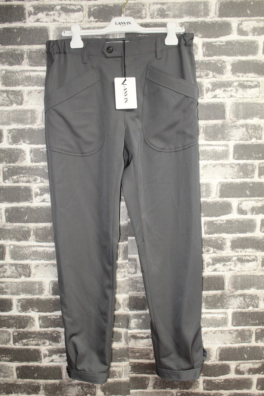 Lanvin — New with COA LANVIN Tapered Jogger Pants in Elephant Grey Size 48 (US 38) NWT