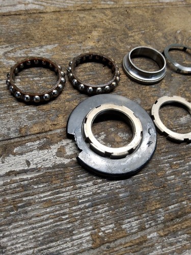 2006 06 06-07 Kawasaki ZX10R ZX10 Lower Steering Stem Nuts Washers Bearings - Picture 2 of 8