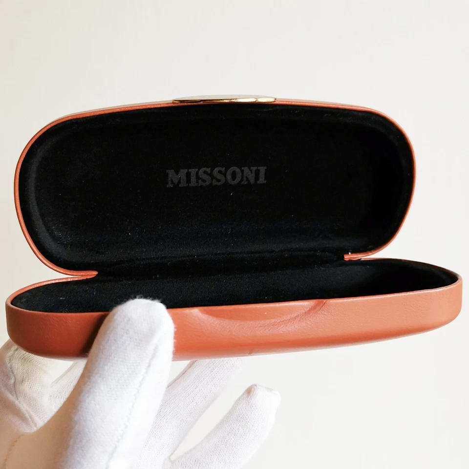 fodero occhiali da sole custodia MISSONI sunglasses case astuccio vintage gold - Immagine 3 di 4