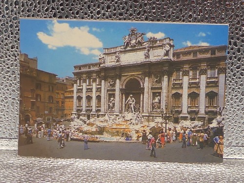 Trevi's Fountain Rome, Italy Architecture Travel Tourism Topographical Postcard - Picture 5 of 9