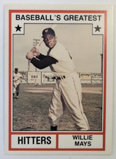 1982 TCMA Baseballs Greatest Hitters White Backs #4 Willie Mays