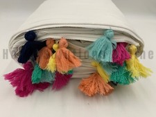 Pottery Barn Teen Tassel Blackout Curtain Panel Rainbow Multi 52" x 108" A1307