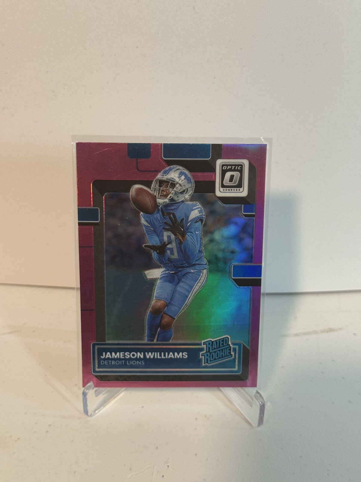 2022 Panini Donruss Optic - Rated Rookie Pink Prizm #208 Jameson Williams (RC)