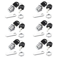 2/4/6PCS 20mm Tool Box Desk Drawer Cabinet Cylinder RV Tubular Cam Locks Keys