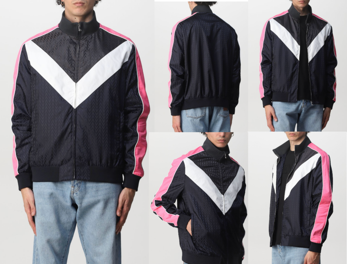 VALENTINO Optical Jacquard Track Jacket Parka Coat Mantel Jacke