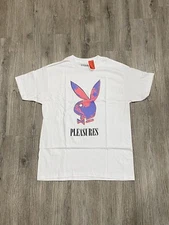 PLEASURES X PLAYBOY POP T SHIRT WHITE SIZE MEDIUM NEW WITH TAGS