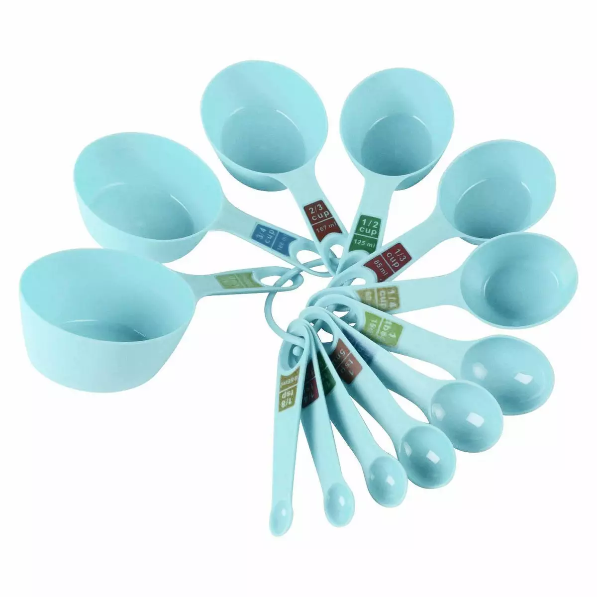 Measuring Cups and Spoons Of 12 Pcs, Kitchen Accessories Tools Set (Sky  Blue)