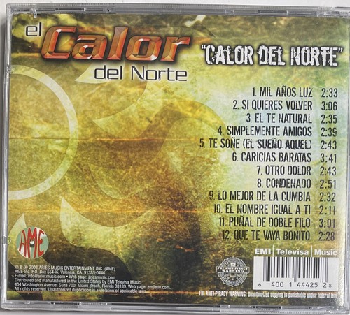El Calor del Norte by Calor del Norte (CD, Jul-2006, Aries Records) - Imagen 2 de 2