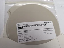 10 ) 3M 661XU DIAMOND LAPPING FILM DISC-0.5 MICRON GRADE-PSA-5 IN DIAMETER 61570