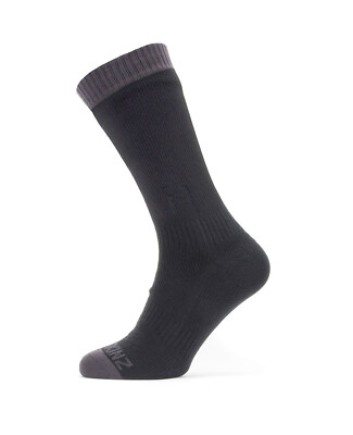 SealSkinz wasserdichte mittellange Warmwettersocken - schwarz/grau