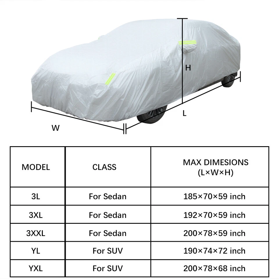 Cubierta de coche impermeable UV polvo exterior para Mercedes Benz C300 CLA250 todo tipo de clima Foto 2 de 4