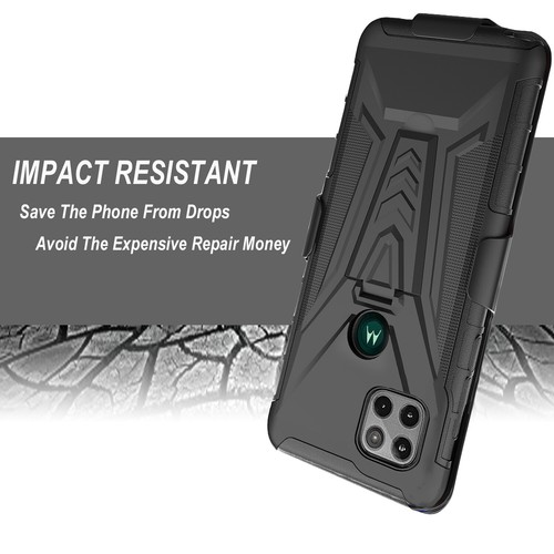 For Motorola One 5G/One 5G UW Case Phone Cover Shockproof +Tempered Glass Screen - Picture 16 of 33