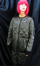 Markus Lupfer Khaki Quilted Single Breasted Liberty Coat - Small New