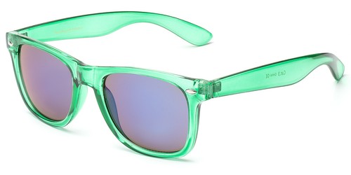 80er Jahre Retro klassische Sonnenbrille Herren Frauen durchscheinende Brille verspiegelte Gläser - Bild 9 von 17