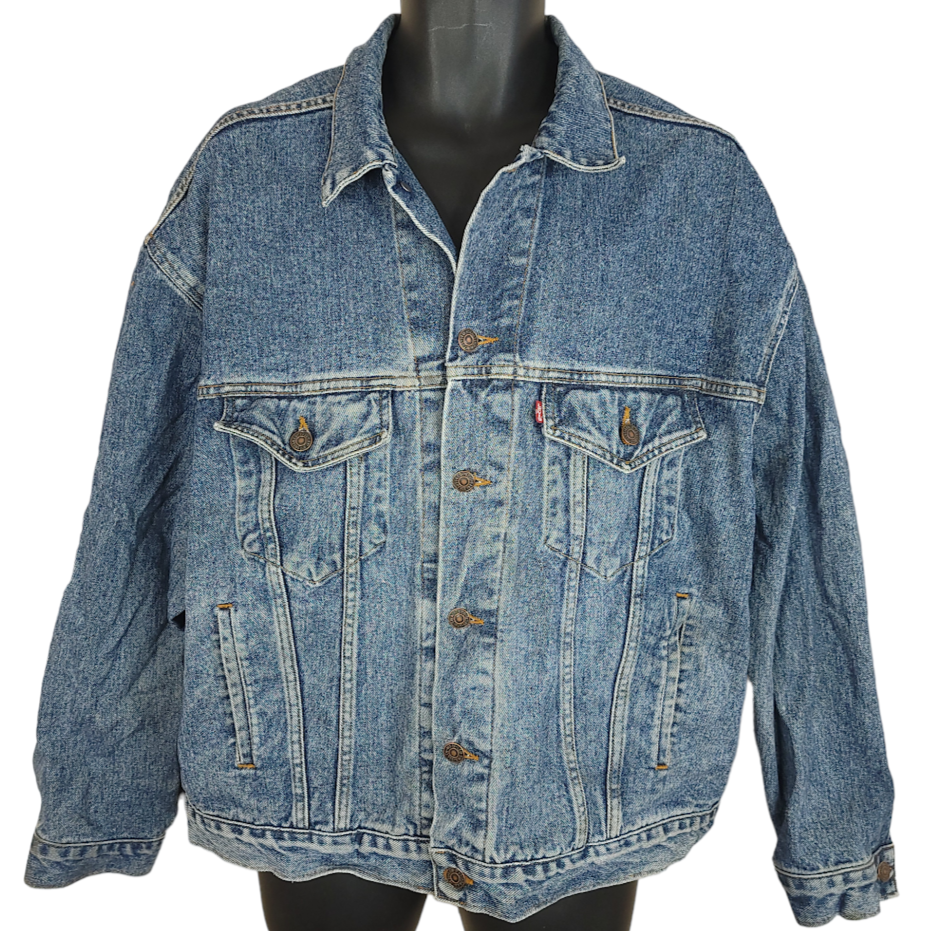 90s グラフィティLevi's 70507-4890 Denim Jacket Vintage Levis Denim Trucker Jacket Mens Size Large 90s 70507-4890
