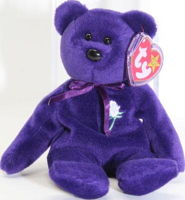 PRINCESS DIANA BEAR Retired Ty Beanie Baby 1997 PVC China Star No
