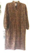 Vintage 70 s VANITY FAIR LEOPARD Zippered Gown Lounge Robe PERFECT