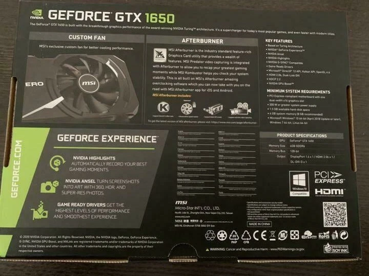 ビール MSI GeForce GTX 1650 SUPER AERO ITX OC - PC/タブレット