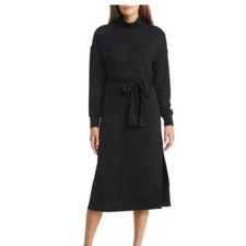 Caslon Tie Wasit Long Sleeve Turtleneck Midi Dress- Size XS- NWOT